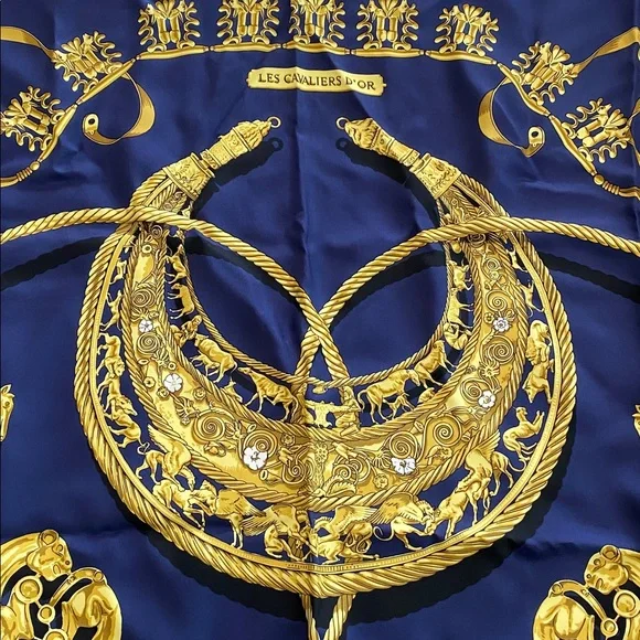 Hermes 34” silk square scarf. NWOT
Les Cavaliers D’ Or - Picture 3 of 6